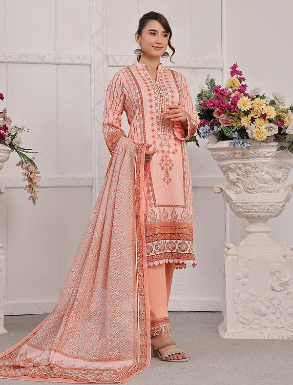 3 PC Lawn Stitched SKC-RSL-1-010