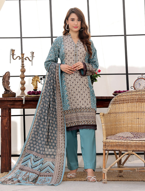3 PC Lawn Stitched SKC-RSL-1-01