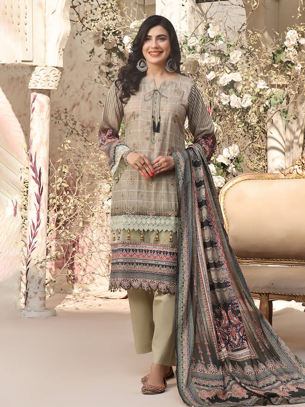 3 PC Lawn Stitched  SKC-RTS-V-2-01