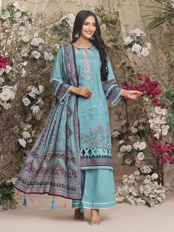 3 PC Lawn Stitched  SKC-RTS-V-2-02
