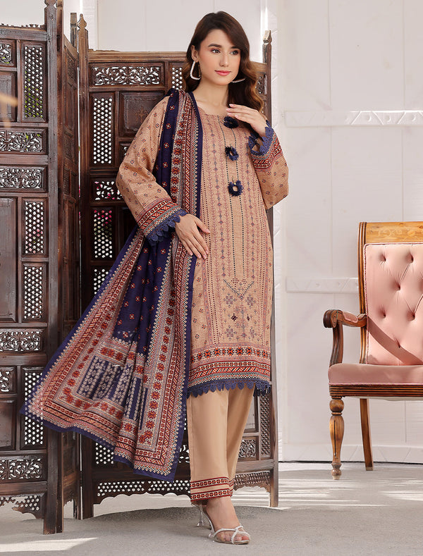 3 PC Lawn Stitched SKC-RSL-1-02