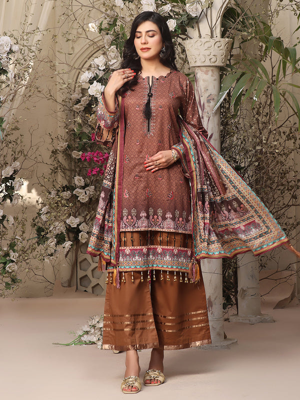 3 PC Lawn Stitched  SKC-RTS-V-2-03