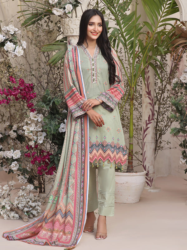 3 PC Lawn Stitched  SKC-RTS-V-2-04