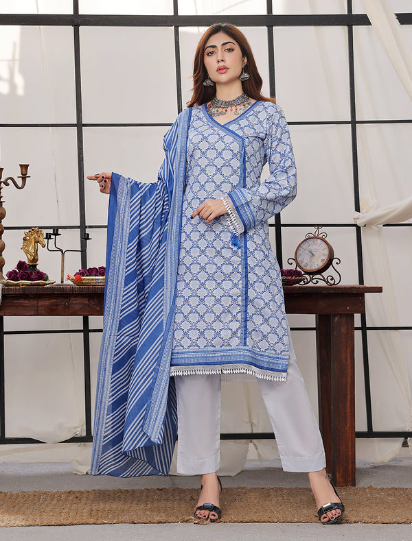 3 PC Lawn Stitched SKC-RSL-1-07